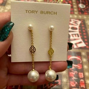 Tory Burch ✨logo and pearl dangle✨